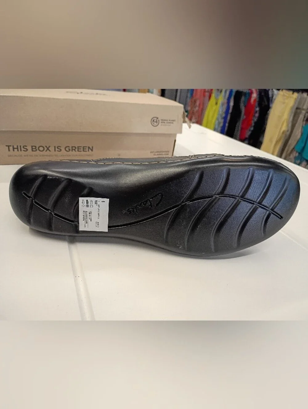 Clarks Black Leather Ashland Spin Q Black Loafers
